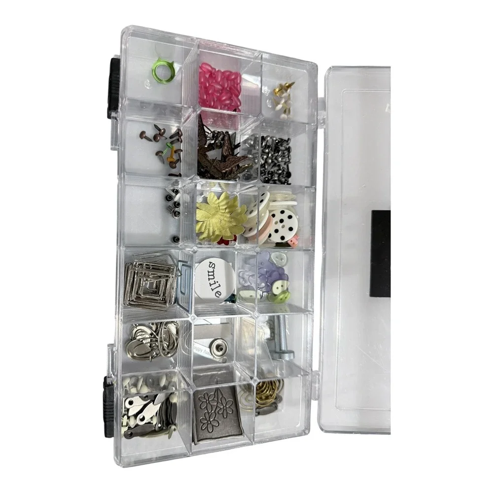 Making‎ Memories Embellishment Lot Brad Bars Fasteners Charms Rhinestones